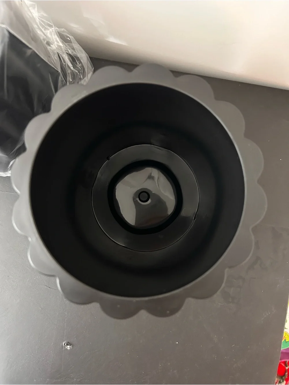 Threshold Matte Black Ribbed Planter